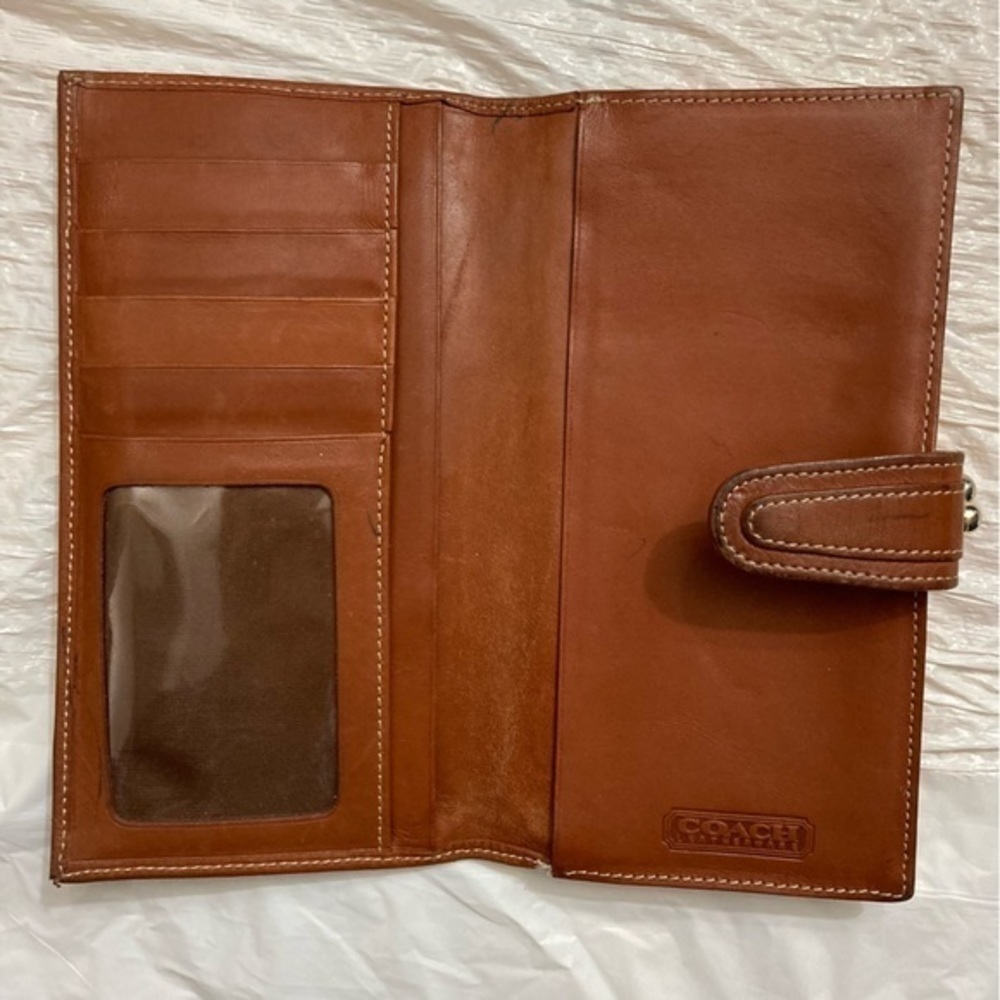 Coach vintage black and brown leather Sheridan wallet rare - Picture 10 of 14